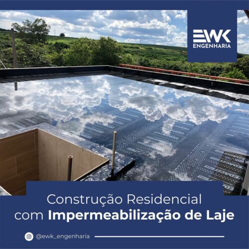 Construção Residencial com Impermeabilização de laje